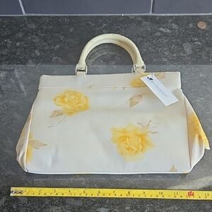 Banana Republic legant Yellow Floral Handbag.